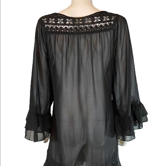 Mariarerio Sheer Ruffle Night Gown - Picture 7 of 11